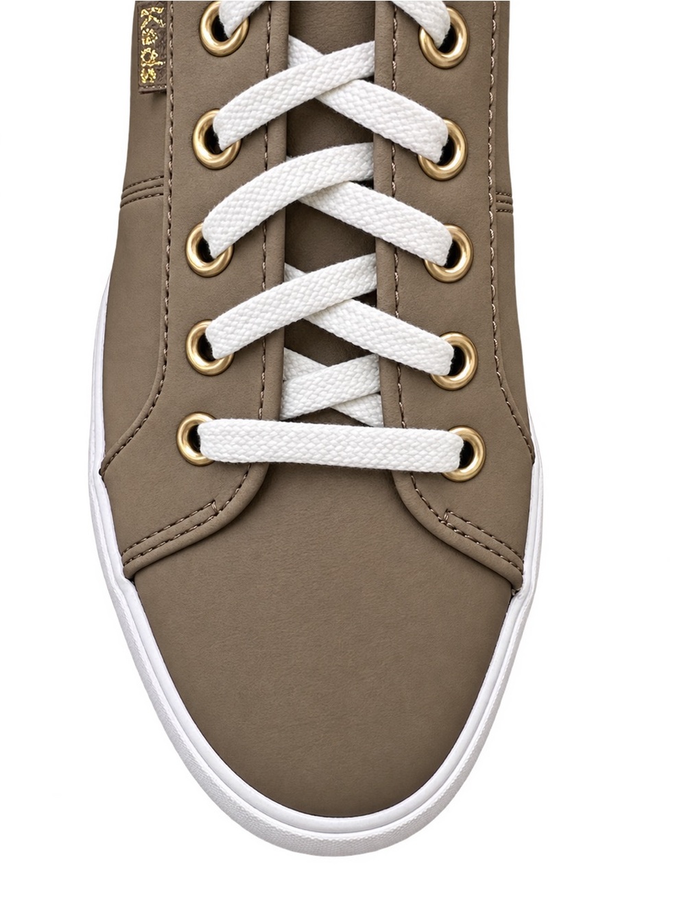 Keds Women's Taupe Jump Kick Duo Vegan Soft Buck Sneakers Size 8